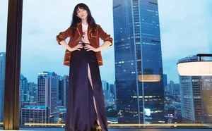 李梦铆钉夹克时尚性感写真图片_5