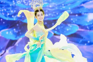 哈妮克孜央视元旦晚会舞台照图片_4