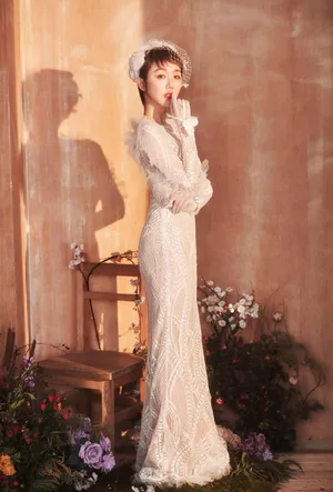 姜妍优雅唯美婚纱写真图片_5
