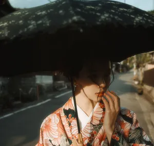 邱诗媛日本和服性感街拍图片第1张