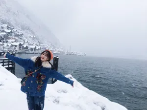 SNH48黄婷婷清新雪地写真图片_5