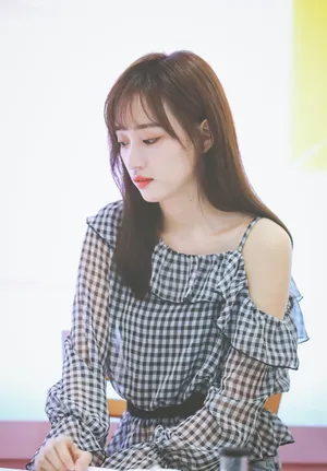 SNH48黄婷婷格子裙清新甜美图片_5