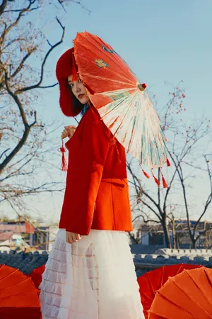 蒋依依火红喜庆俏皮写真图片_2