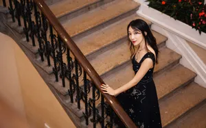 钟祺写真钟祺低胸礼服性感图片_8