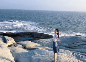 钟祺海边旅拍唯美写真图片_4