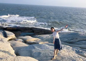 钟祺海边旅拍唯美写真图片_6