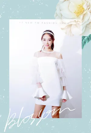 钟祺蕾丝白裙性感长腿写真第1张