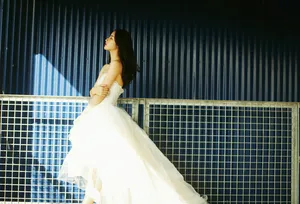 毛晓慧婚纱白裙性感写真图片_5