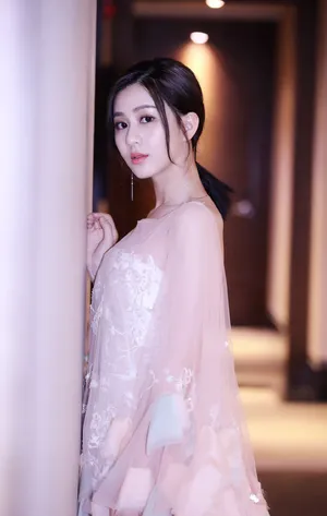 刘颖伦露背白纱裙性感图片_4