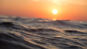 大海日落风景图片_12