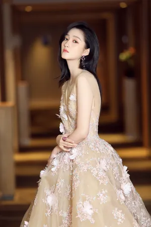 关晓彤粉色长裙礼服性感高清图片