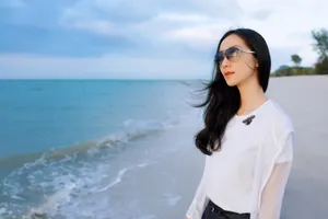 韩雪海边清凉度假写真图片_6