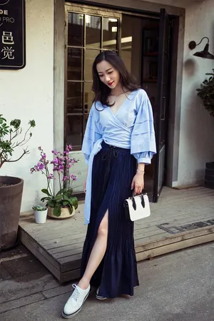 韩雪夏日红唇魅力街拍图片_2