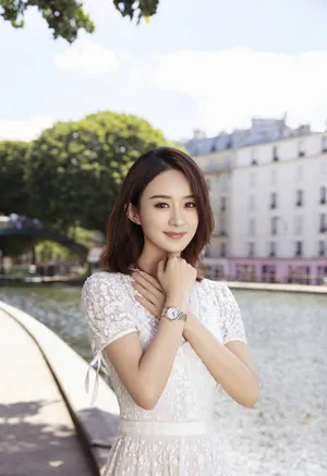 赵丽颖时尚纱裙性感写真图片_2