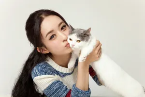 赵丽颖可爱喵星人合影写真图片_5