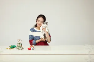 赵丽颖可爱喵星人合影写真图片_7