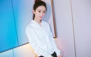 赵丽颖黑白运动装青春活力写真图片_3