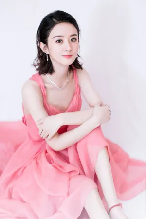 赵丽颖红色礼服长裙性感写真