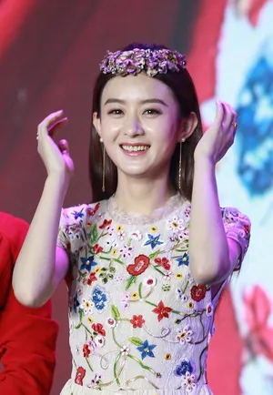 赵丽颖碎花短裙性感图片_2