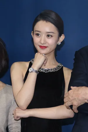 赵丽颖黑色连衣裙优雅性感活动图片_5