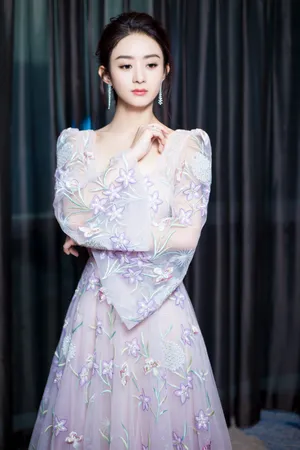 赵丽颖蕾丝礼服性感图片