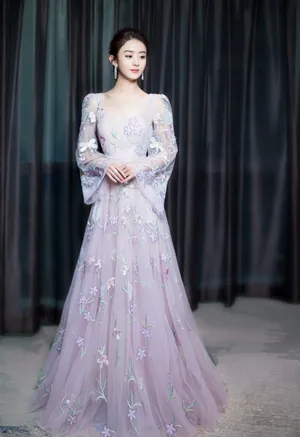 赵丽颖蕾丝礼服性感图片_2