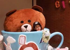 赵丽颖生日会嘟嘴可爱摄影图片_1