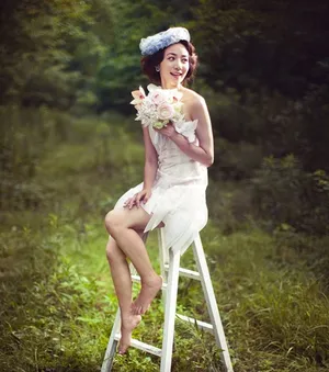 韩雪梦幻婚纱大片丛林深处的优雅女神_1