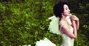 韩雪梦幻婚纱大片丛林深处的优雅女神_6