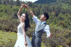 谢娜张杰结婚照写真图片