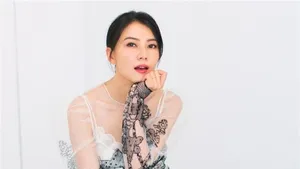 高圆圆薄纱透视裙性感女神范迷人写真