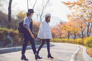 高圆圆韩国漫步街拍大全