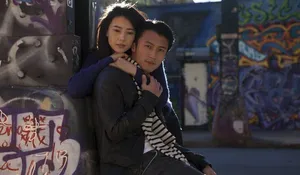 一生一世纽约片场照谢霆锋高圆圆甜蜜暧昧