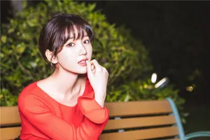 红色长裙性感美女毛晓彤精灵仙子清纯美女写真图片_5