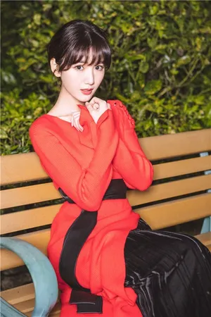 红色长裙性感美女毛晓彤精灵仙子清纯美女写真图片_7
