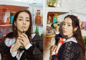 迪丽热巴可爱吃货时尚大片写真图片_5