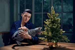 魅力男神胡歌花式逗猫图片_2