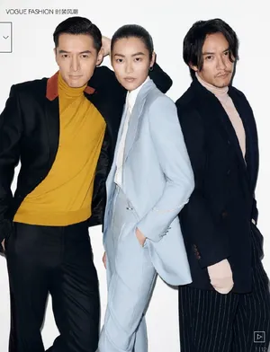 刘雯携手胡歌、张震共同演绎VogueChina12月刊时装大片