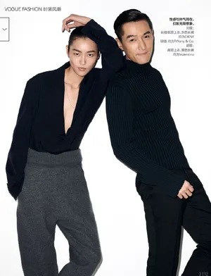 刘雯携手胡歌、张震共同演绎VogueChina12月刊时装大片_5