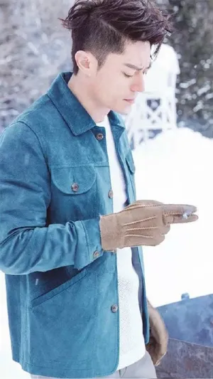 霍建华&胡歌帅气高清雪地写真图片_2