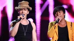 黄晓明录制中国梦之声上演脱衣秀