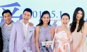 电影《何以笙箫默》发布会黄晓明baby玩壁咚_2