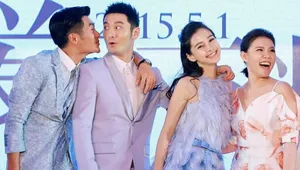 电影《何以笙箫默》发布会黄晓明baby玩壁咚_9