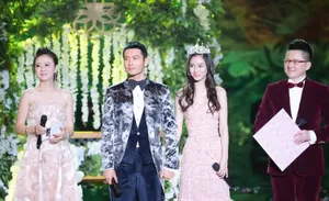 Angelababy黄晓明爱的无时无刻恩爱秀到晚会现场_3