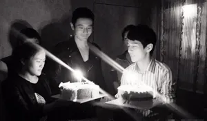 何炅41岁生日自拍黄晓明baby现身祝贺_3