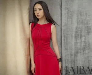 董璇时尚写真图片曝光黑色长发更具女人味_3