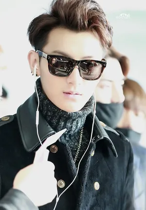 2014年12月EXO韩国仁川飞赴香港机场写真黄子韬图片_5