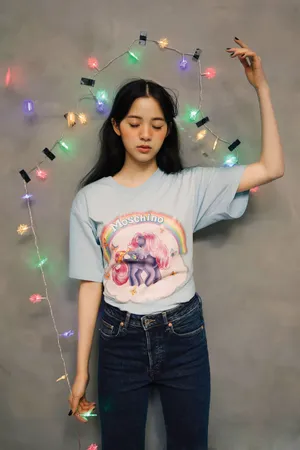 欧阳娜娜甜美少女风个性写真图片_2