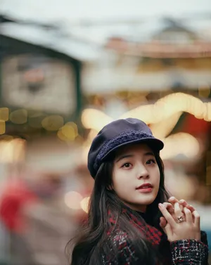 欧阳娜娜冬日温暖街拍写真图片_3