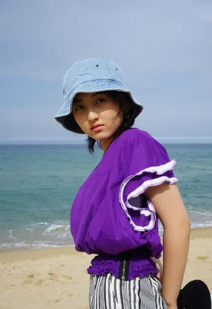 张子枫海边小清新写真图片_5